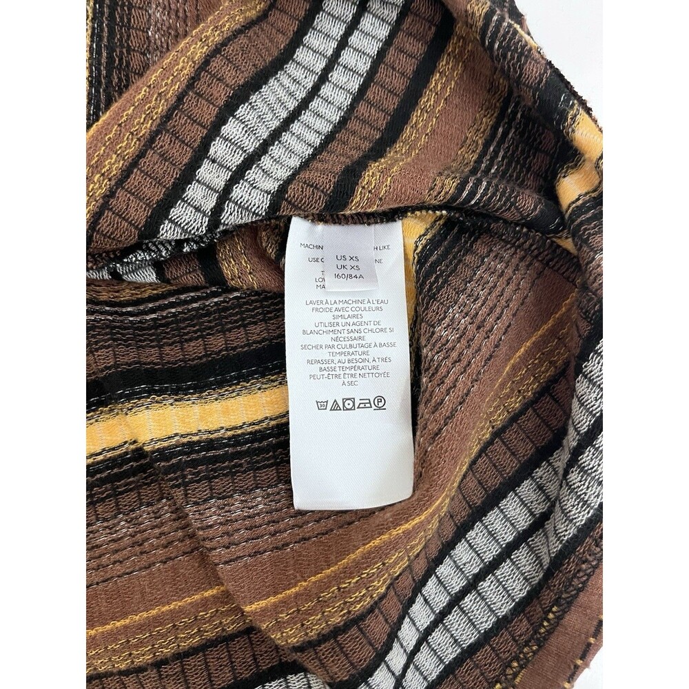 Anthropologie Maeve Striped Wrap Midi Dress Sz XS - Picture 6 of 12